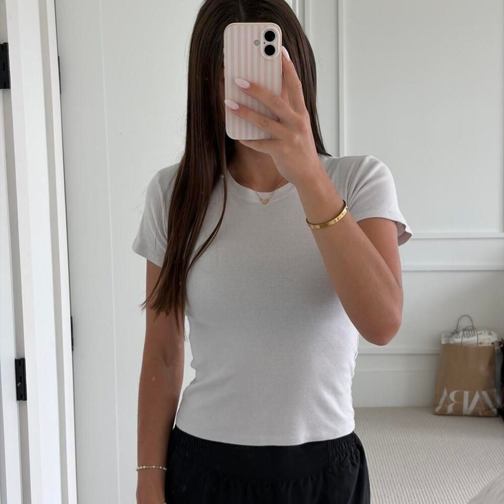 Brandy Melville Dusty Pink cotton tee